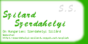 szilard szerdahelyi business card